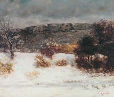 Paesaggio innevato (Vallée de la Loue), c.1876 da Gustave Courbet